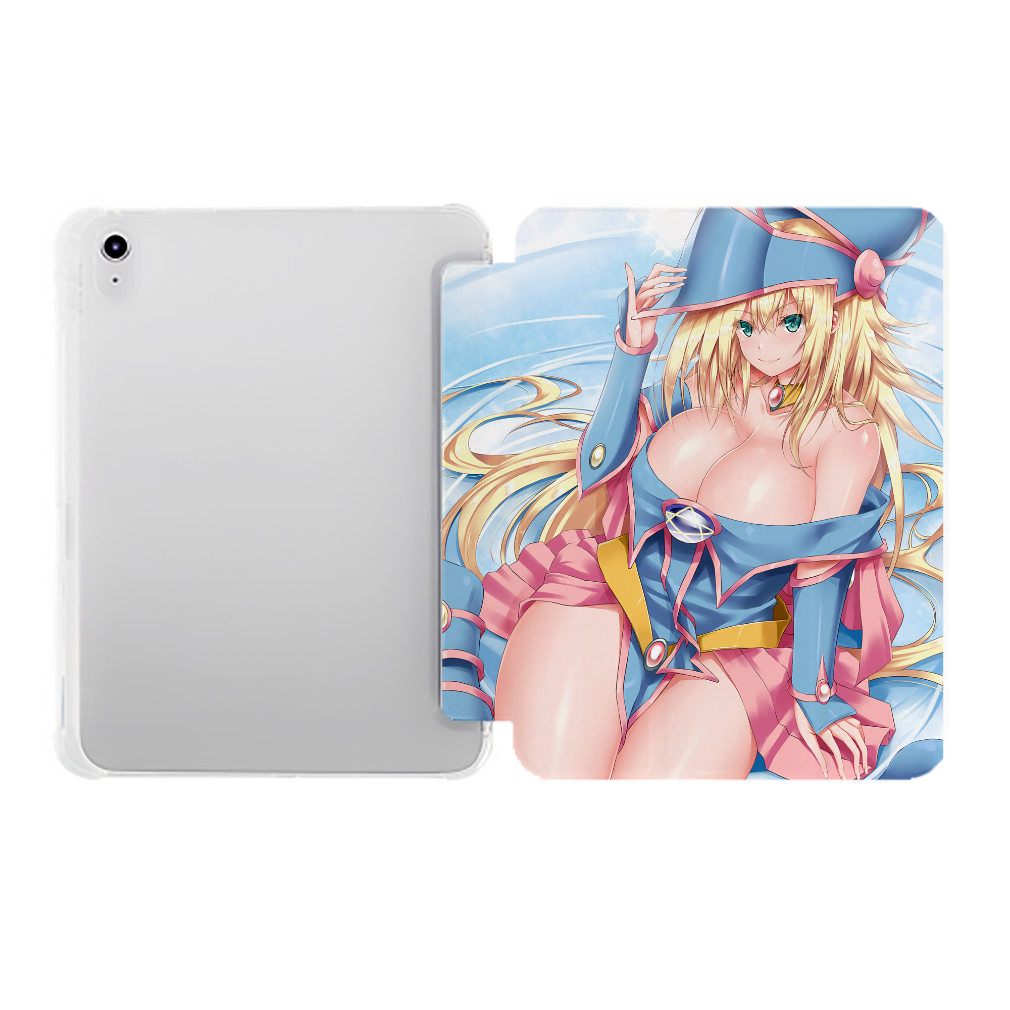 （画像用） 遊☆戯☆王 Yu-Gi-Oh! IPad ケース ペン収納付き 三つ折りスタンド PUレザー×シリコン 対応機種9.5/10.5/10.9インチ